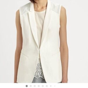 Rag & Bone Women's White Sleeveless Jacket  for women size XS